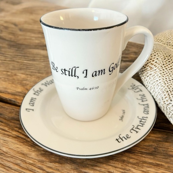 Christian Scripture Mug and Saucer - Picture 2 of 6